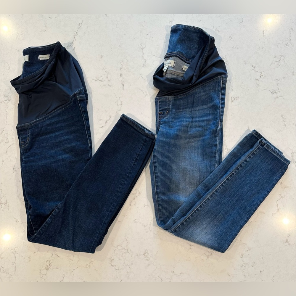 Madewell Women's Skinny Jeans - Dark and Medium Blue